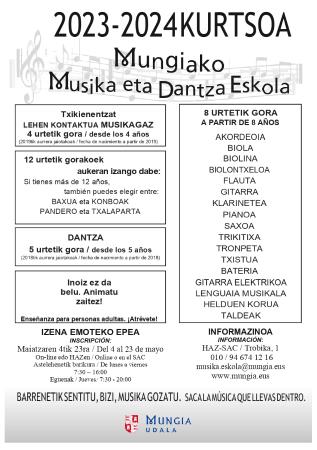 Irudia Udal Musika eta dantza eskola 2023-2024