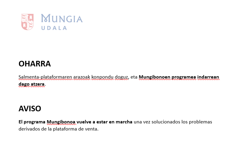 Imagen El programa Mungibonoa vuelve a estar en marcha