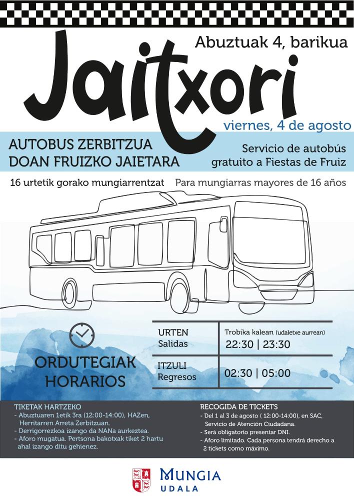 Imagen Servicio de Jaitxori a Fiestas de Fruiz