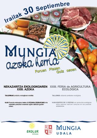 NEKAZARITZA EKOLOGIKOAREN XXIII. AZOKA