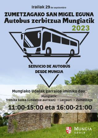 Imagen Servicio de autobús para ir a las fiestas de San Miguel en Zumetzaga