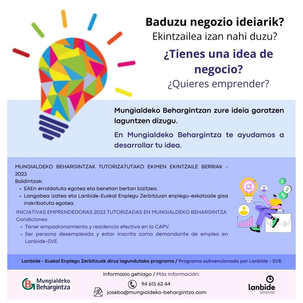 Imagen MUNGIALDEKO BEHARGINTZAK TUTORIZATUTAKO EKIMEN EKINTZAILE BERRIAK - 2023