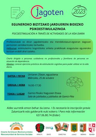 Eguneroko bizitzako jardueren bidezko psikoestimulazinoa