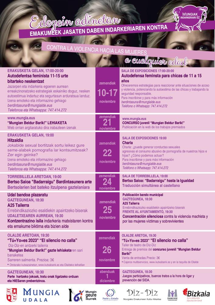 Imagen Mungia conmemora el Día Internacional contra la Violencia hacia las Mujeres con diferentes actos durante todo el mes de noviembre