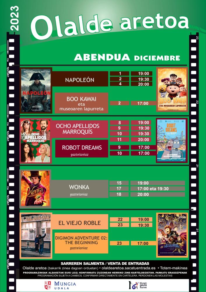 Imagen Cine de diciembre en Olalde Aretoa