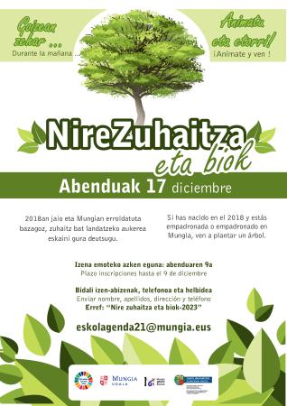 Imagen Niñas y niños de Mungia plantarán árboles el 17 de diciembre a través de la iniciativa municipal “Nire zuhaitza eta biok”