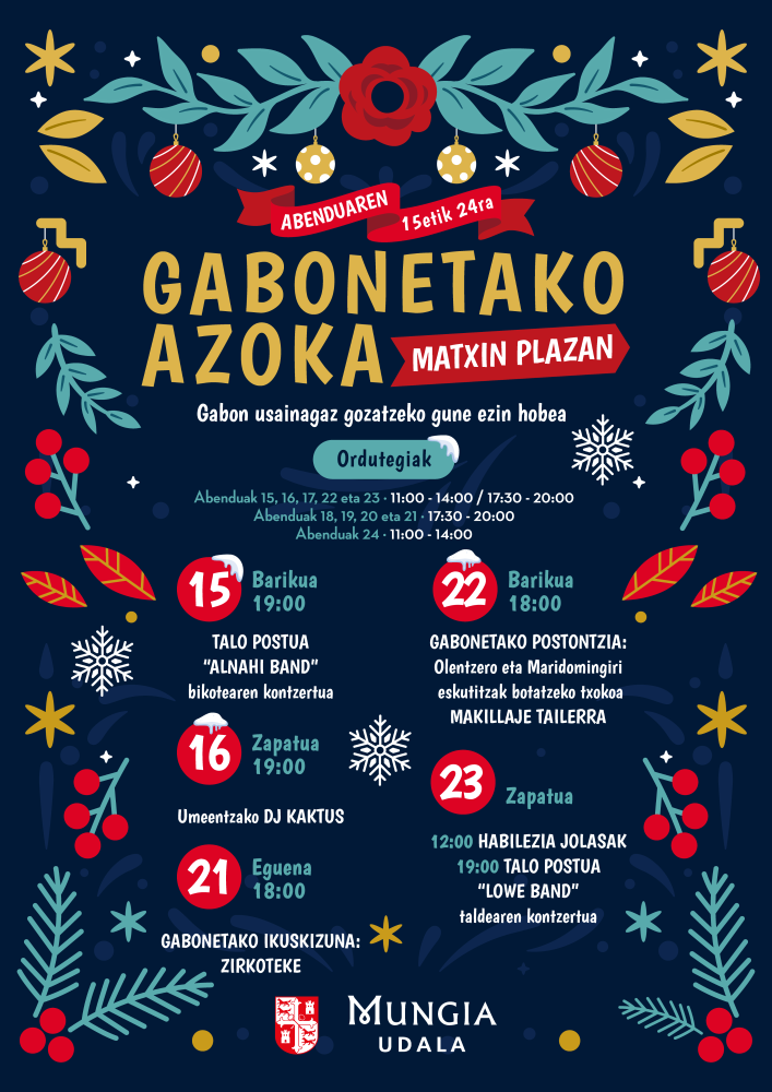 Imagen Mungia celebra su tradicional Gabonetako Azoka del 15 al 24 de diciembre con un total de 12 puestos navideños