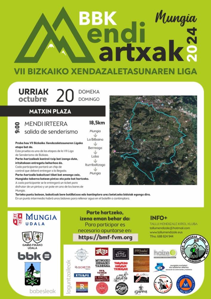 Imagen El Ayuntamiento se suma otro año más a la iniciativa “BBK Mendi Martxak-VII Liga de Senderismo de Bizkaia” de la mano del club local Tallu Mendizale Kirol Kluba