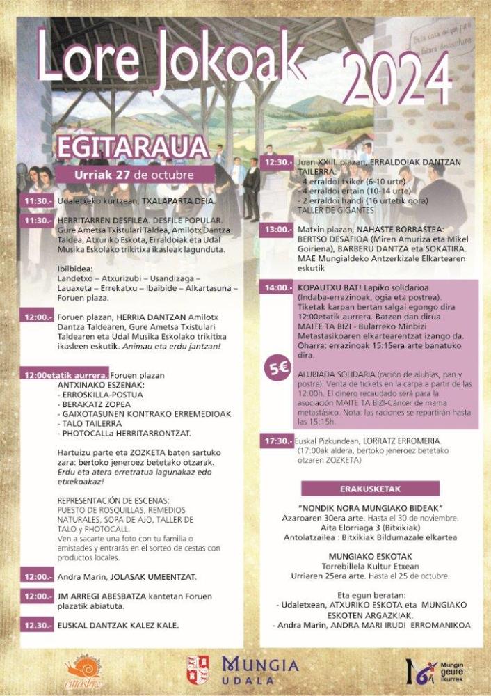 Imagen Mungia viaja al pasado y homenajea sus orígenes con la celebración de la decimoctava edición de Lore Jokoak