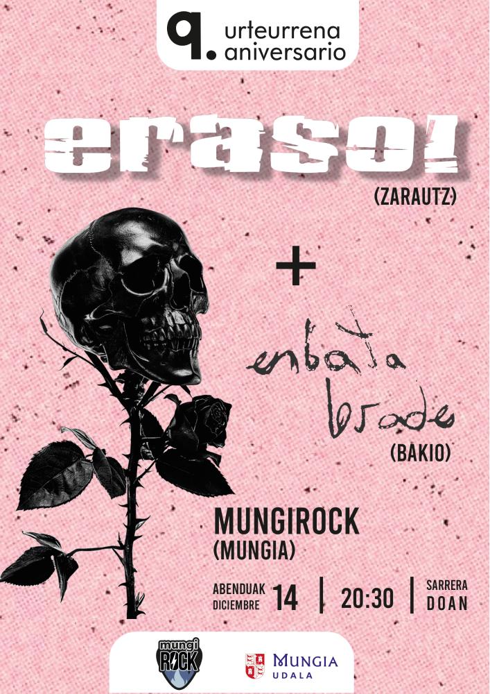 Imagen Mungirock celebra su 9º aniversario con dos sesiones en diciembre: el 14, Enbata Lorade y Eraso; Mala Decisión y The Lhore Blues Band el 28