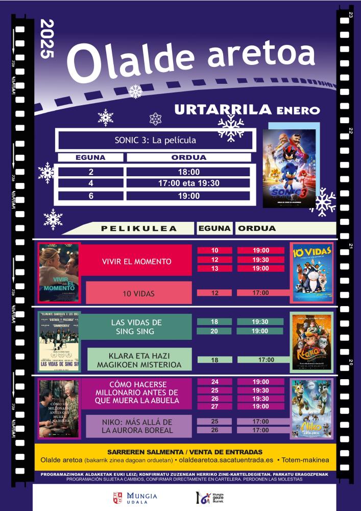 Imagen Cine de enero en Olalde aretoa