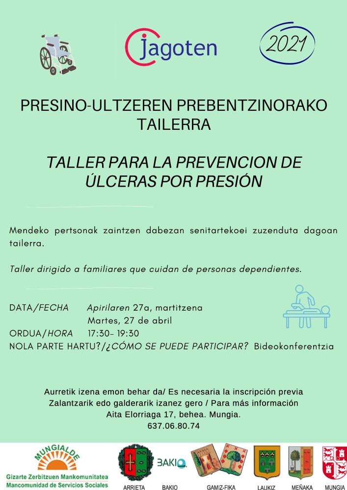 Imagen JAGOTEN - PRESINO-ULTZEREN PREBENTZIORAKO TAILERRA