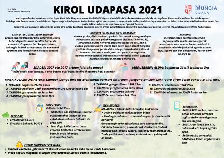 Irudia KIROL UDA-PASA 2021