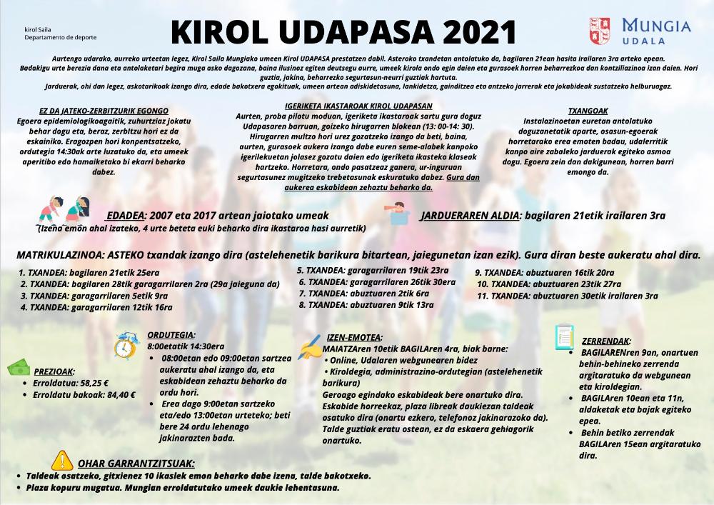 Imagen KIROL UDA-PASA 2021