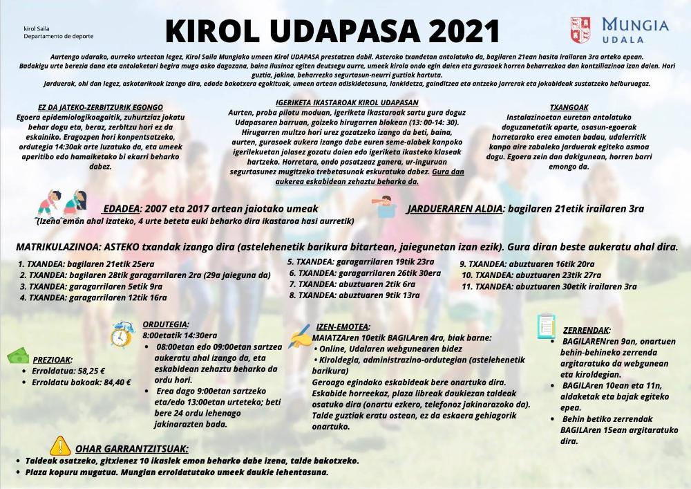 Imagen KIROL UDAPASA 2021