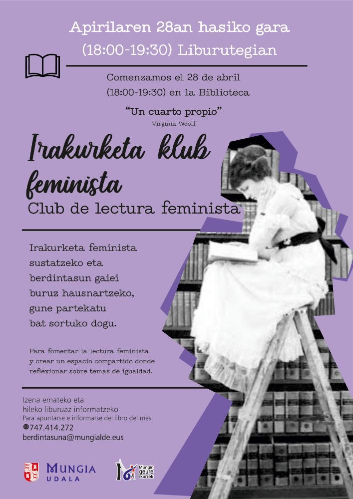 Imagen Udalak, Emakumeentzako Ahalduntze Eskolaren bitartez, Irakurketa Feminista Kluba jartzen du abian