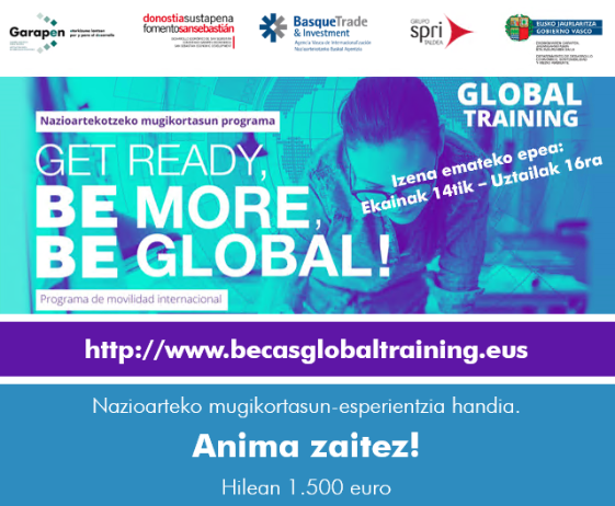 Imagen MUNGIALDEKO BEHARGINTZA - BECAS GLOBAL TRAINING