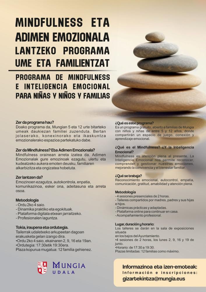 Imagen El Ayuntamiento de Mungia impulsa un programa de mindfulness e inteligencia emocional dirigido a familias del municipio