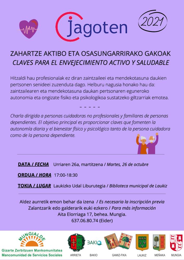 Imagen JAGOTEN - CLAVES PARA EL ENVEJECIMIENTO ACTIVO Y SALUDABLE