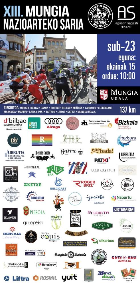 Imagen Mungiako Sari Nagusia-Agustin Sagasti Memorialaren XIII. edizioa hartuko du Mungiak ekainaren 15ean