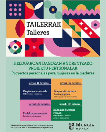 Tailerrak: Helduaroan dauden emakumeentzako proiektu pertsonalak