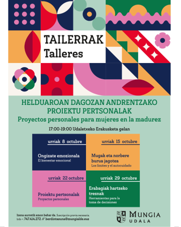 Tailerrak: Helduaroan dauden emakumeentzako proiektu pertsonalak