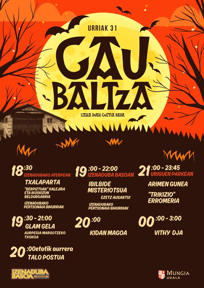Imagen El viernes, 31 de octubre, Mungia se une a la celebración de la Gau Beltza  con actividades para todos los públicos