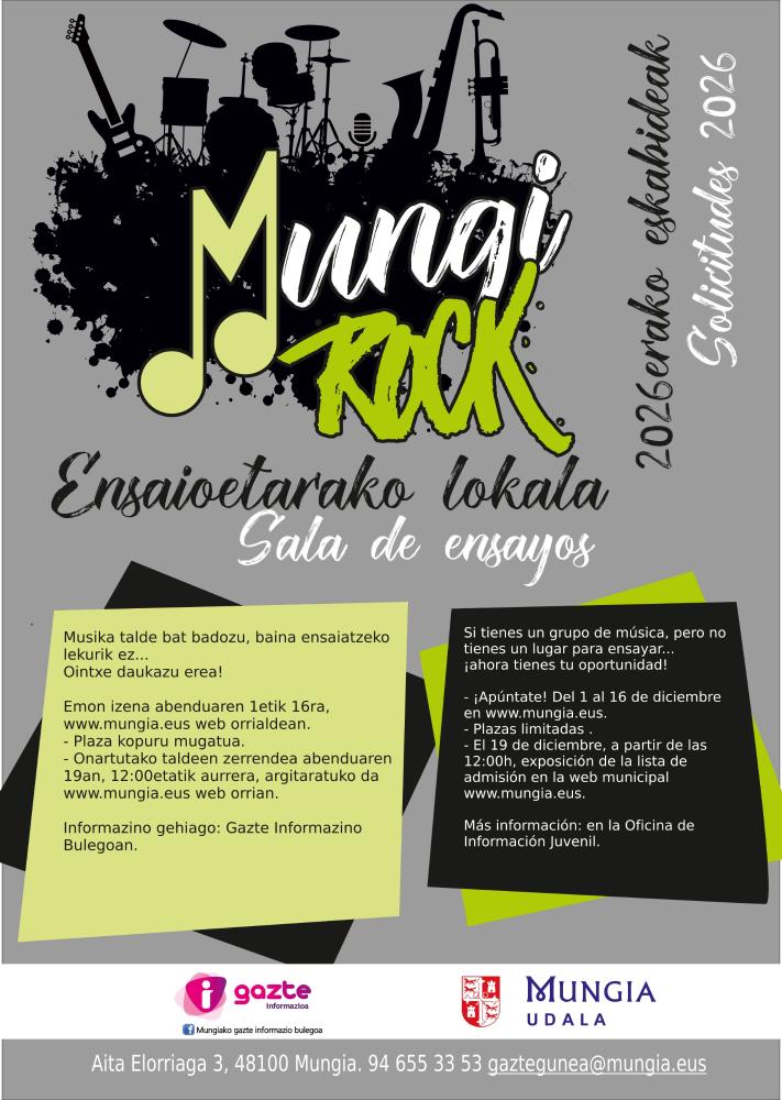 Imagen Mungirock, 2026rako eskabideak 