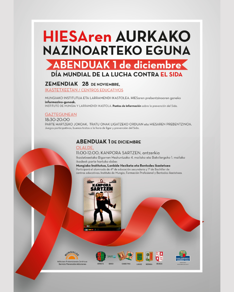 Imagen Mungiak bat egiten du Hiesaren aurkako Munduko Egunarekin, prebentzio eta sentsibilizazio ekintzekin