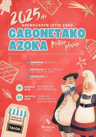 Irudia Gabonetako Azoka Mungiara itzuliko da abenduaren 18tik  24ra 12 posturekin Matxin plazan