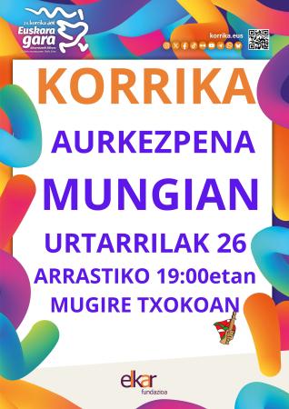 Imagen La presentación de la 24ª KORRIKA tendrá lugar el 26 de enero en Mungia