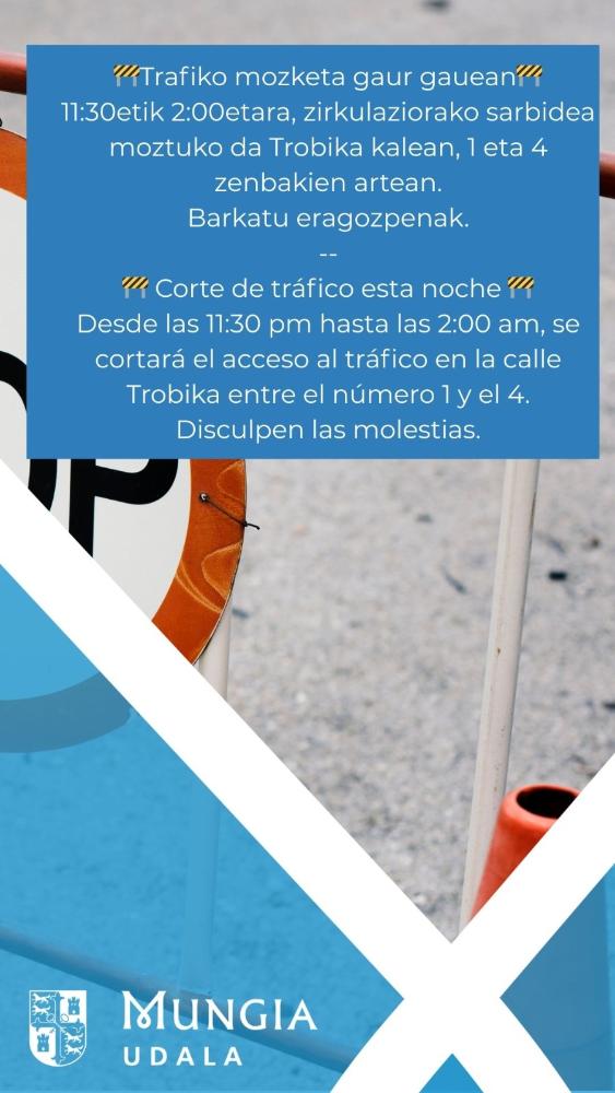 Irudia Trafiko mozketa gaur gauean