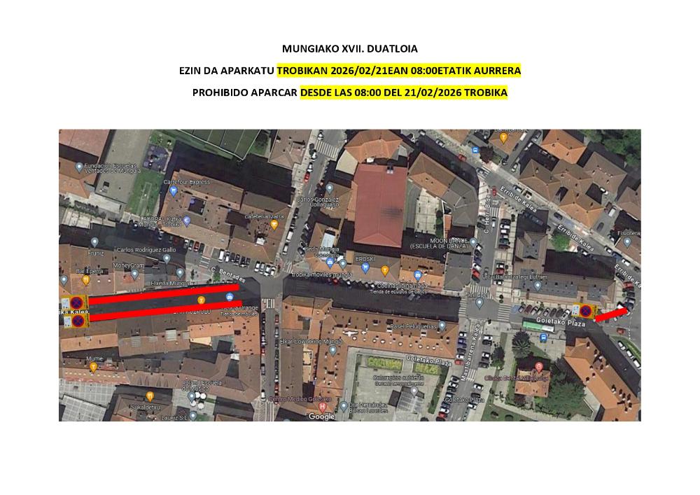 Irudia Mungiako XVII. Duatloia - Trafiko afekzioak