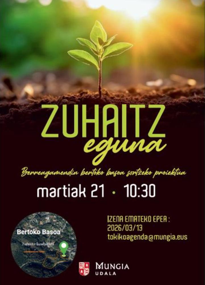 Irudia Mungiak Zuhaitz Eguna ospatuko du Berriagamendin egingo den landaketa...