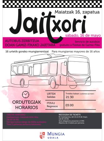 Imagen ¡Autobús gratuito a las fiestas de Gamiz-Fika!