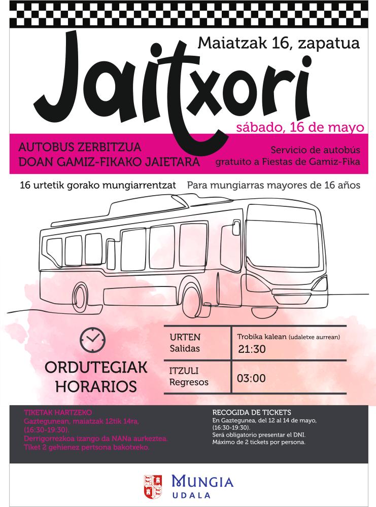 Irudia Doako autobusa Gamiz-Fikako jaietara!