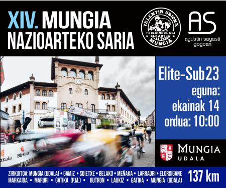 Imagen Mungia volverá a convertirse en referente del ciclismo con la XIV edición del Gran Premio Mungia-Memorial Agustín Sagasti