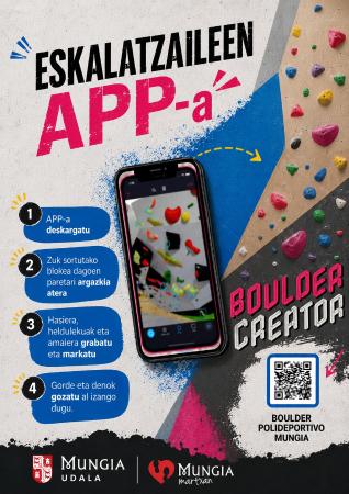 Irudia Boulder App Mungiako rokodromora iritsi da