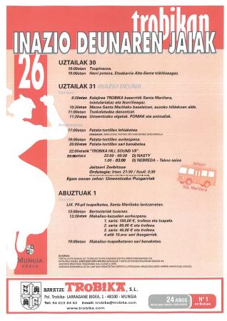 Imagen Fiestas de San Inazio del 30 de julio al 1 de agosto en Trobika