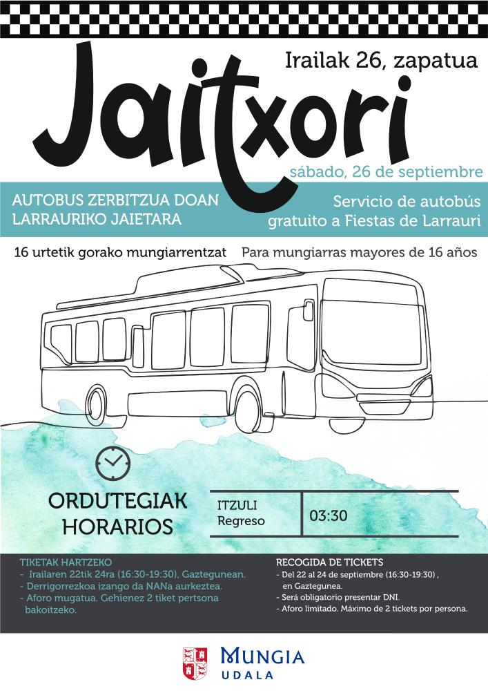 Irudia Jaitxoria Larrauriko jaietara joateko